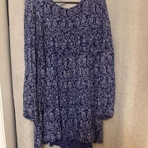 Long sleeve blue Roxy dress
